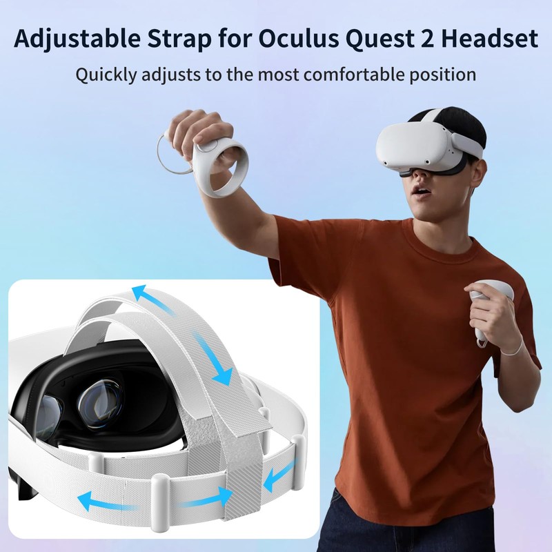Replacement Head Strap for Quest 2 VR Headset Accessories Lightweight