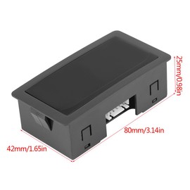 4 Tacómetro digital LED, Medidor de velocidad de tacómetro de RPM digital + Sensor de interruptor de proximidad Hall para medición de temperatura y presión, rojo/azul (rojo)