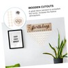 IWOWHERO 1 Set Wooden Cutouts for DIY Projects Heart Shaped