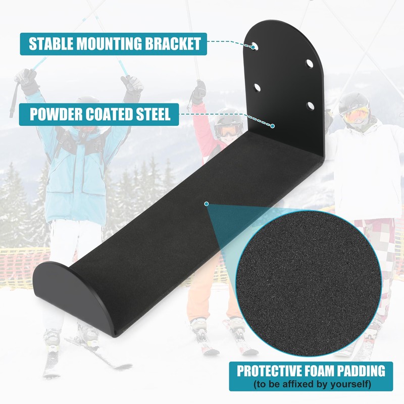 Snowboard Wall Mount,Snowboard Rack Display Ski Rack Wall Mount Solid