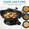 Aroma Housewares AEW-307 Electric Wok, 5 Qt, Black.