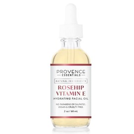Rosehip Vitamin E Hydrating Facial Oil, 100% Natural Face Oil, Lightweight Moisturizing Skin Care for Dry Skin, Helps Improve the Appearance of Fine L