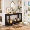 Besiost 47" Farmhouse Wood Entryway Table Narrow Console Table with