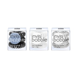invisibobble mix true black, innocent white, crystal clear, 1er Pack (1 x 9 Stück)