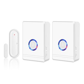 GREENCYCLE Wireless Door Sensor Chime,Door Chime for Business When Entering,Shop Entry Chime System for Home Security Shop Office,600FT Long Range, 48Ringtones5Volume Level,2Plug in Receiver 1Sensor