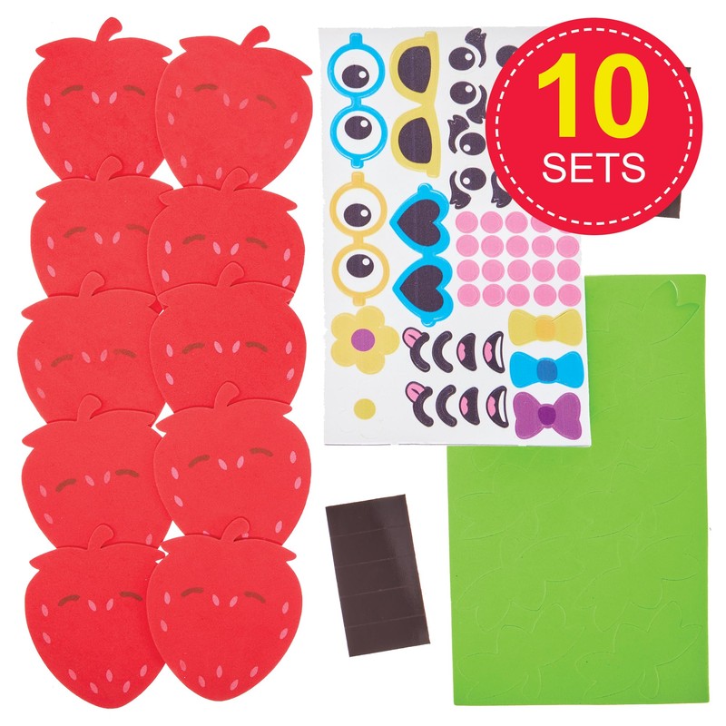 Baker Ross FN175 Strawberry Mix & Match Magnet Sets -