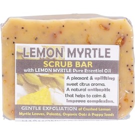 Harmony Soapworks Lemon Myrtle Soap Scrub Bar, 140 Grams