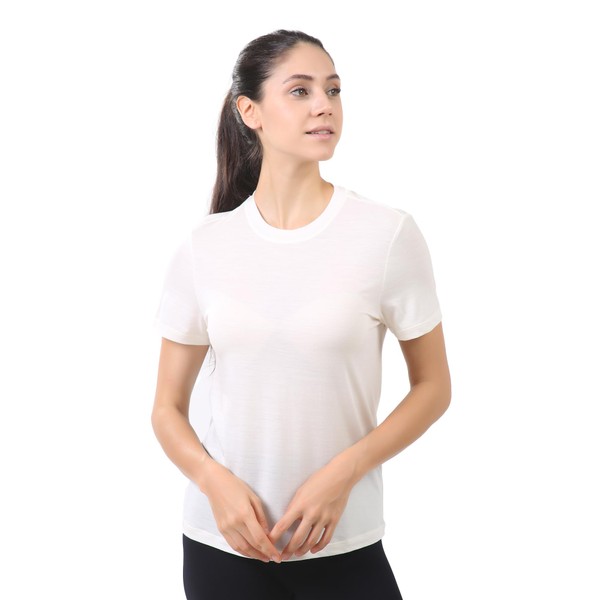innotree Merino Wool T Shirts Women, Odor-Resistant Crew Neck Tops
