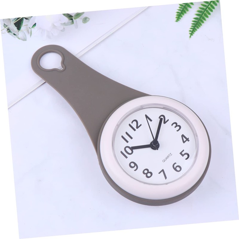 ORFOFE Waterproof Shower Clock Mute Bathroom Wall Clock Cups Digital