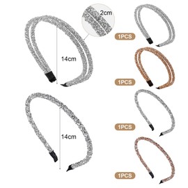 Pack of 4 Shiny Headbands, Elee Headbands, Hair Accessories for Women, Rhinestone Headbands, Simple Headbands, Hair Accessories