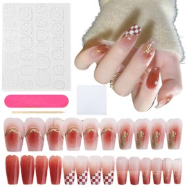 Nagelfolie UV Härtend, 24 Stück Nagelsticker UV Gel Nagelfolien Selbstklebend Nail Sticker Nagellackstreifen Gel-Nagelaufkleber Art Stickers DIY für Damen Mädchen Dekoration Nageldesign