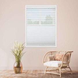 Linen Avenue Cordless Cellular Day/Night Shade 58 W x 48 H, White (Arrives 1/4" Narrower)