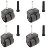 Set of 4 Locking Bed Frame Casters with Sockets