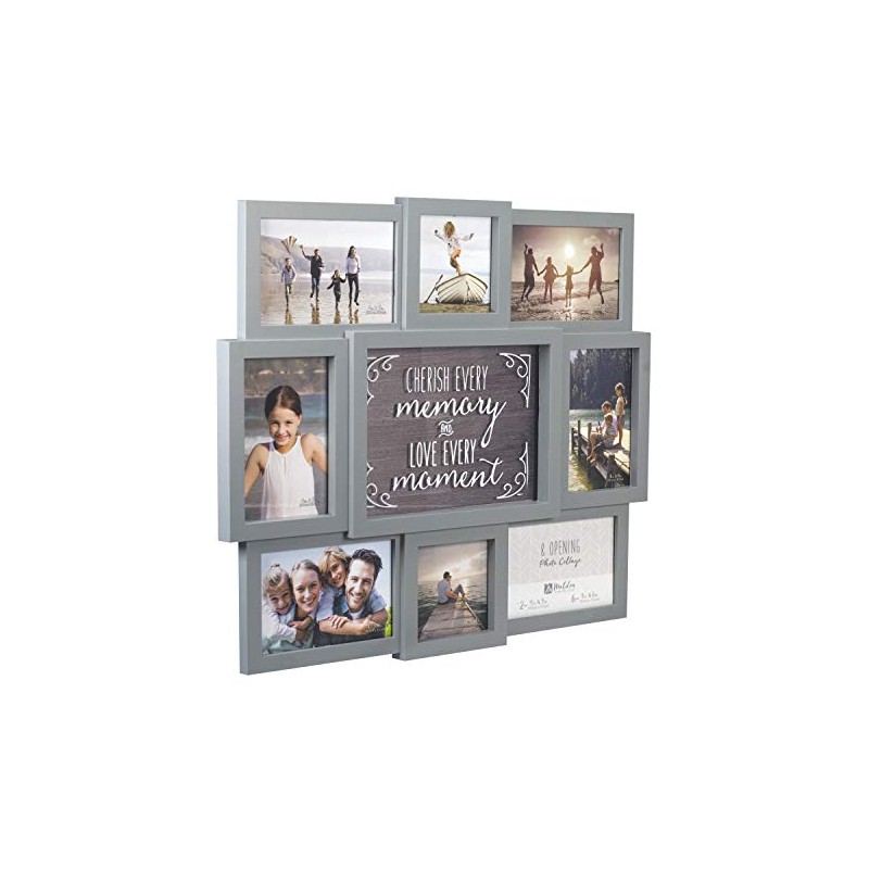 Malden International Designs Gray Cherish Every Moment 8-Opening Sentiment Dimensional