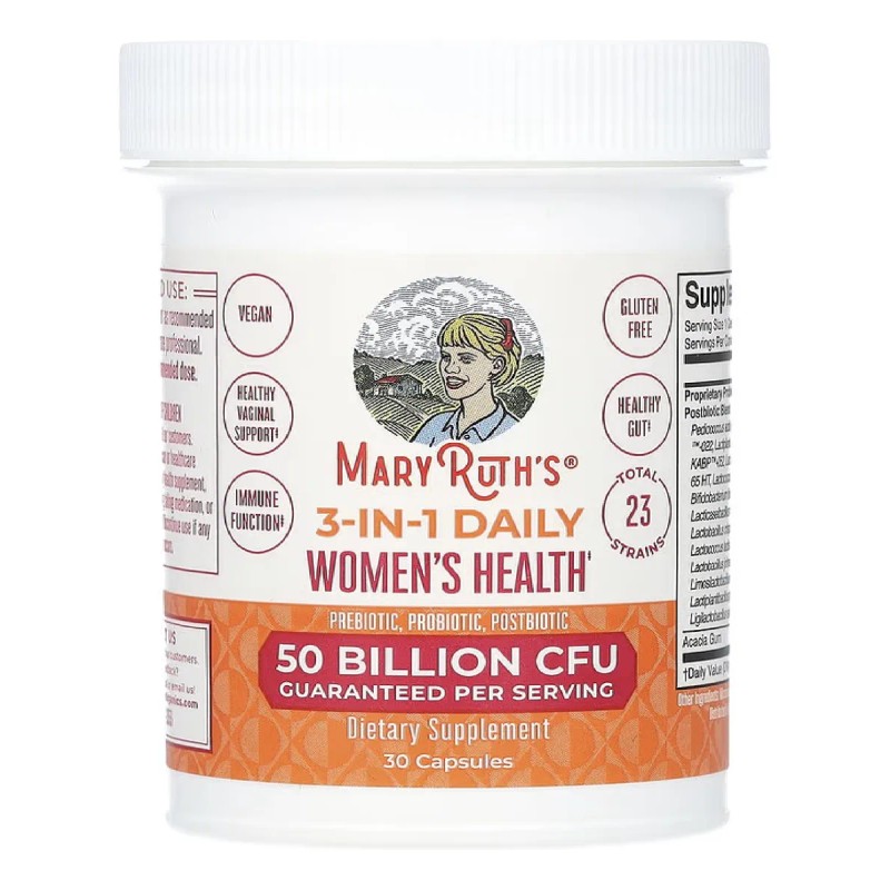 Mary Ruth's Probióticos Diaria De La Mujer 3 En 1