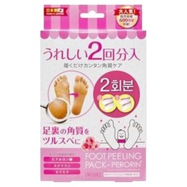 Perorin Don Quijote foot callus removal pack rose scent, 2 packs, 2 pieces / 페로린 돈키호테 발각질제거팩 로즈향, 2개입, 2개