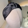 KOVOLITU Black Knotted Headbands for Women Fashion Headband Satin Wide