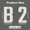5 Inch Aluminum House Numbers - Waterproof, Rust-Resistant Modern Address