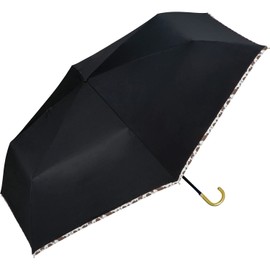 [2025] Wpc. 801-17958-102 Parasol Light Shielding Animal Piping Mini Black <100% Shading Ratio / 100% UV Reduction / UPF 50+/Heat/Rain / Sun / Rain / Sun / Rain / Folding Umbrella Rib 55cm For Work
