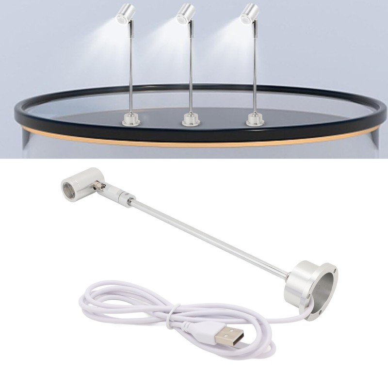 Standing Cabinet Spotlight USB LED Aluminum 1W Adjustable Head Jewelry