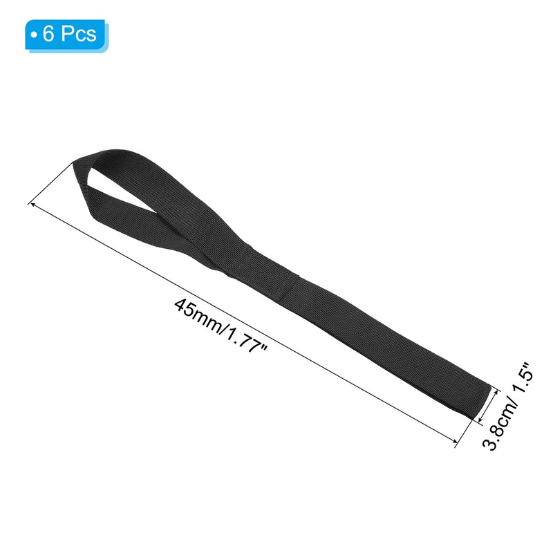 PATIKIL 18"x1.4" Soft Loop Tie Down Straps, 6Pcs 220lb Load
