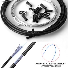 nuoshen Shift Cable Set, Universal Bicycle Gear Cable Steel Shift Cable Bicycle Shift Cable Hose for Mountain Bike Road Bike Bicycle