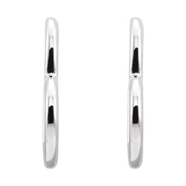 Diamond2Deal Sterling Silver Heart Hoop Earrings