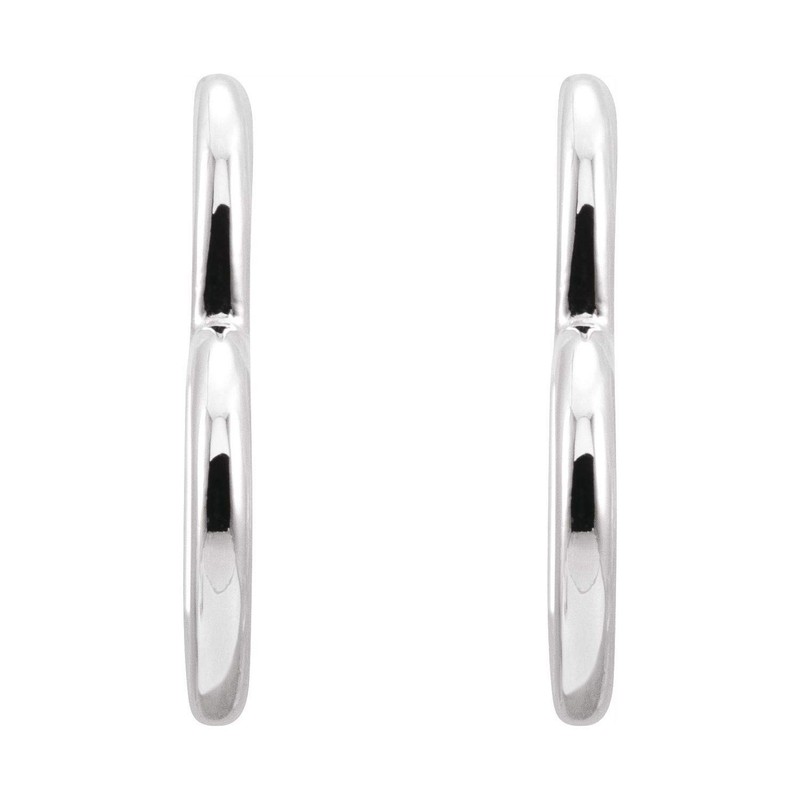 Diamond2Deal Sterling Silver Heart Hoop Earrings