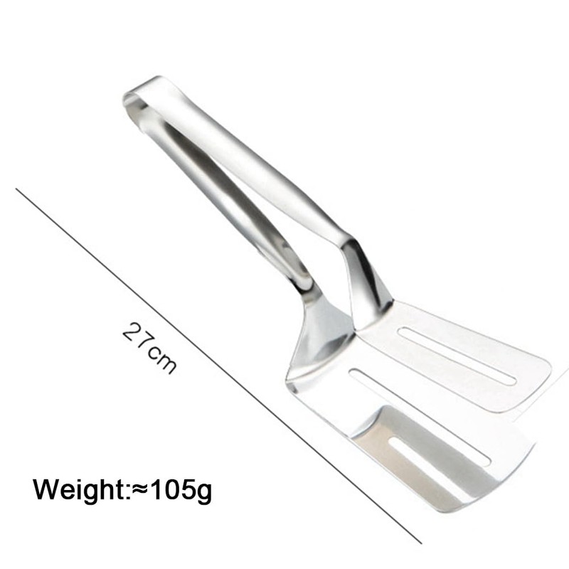 Stainless Steel Grill Tongs Spatula,Double-Sided Multipurpose Cooking Tool for BBQ,