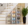 HOMIDEC Shoe Storage, 6 Pack Shoe Organizer Clear Hard Plastic