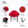 LET'S CAMP Heavy-Duty Oversize Camping Chair Round Moon Saucer Chair