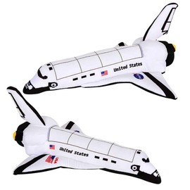 ArtCreativity Stuffed Space Shuttle - 14" Soft Cuddly Astronaut Toy for Kids, Easter Basket Stuffer, Birthday Gift