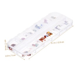 FRCOLOR 1set Flower Maple Leaf Nail Flakes Charms for Nail Art Decoration for Home and Salon Use Material Variety of Styles for All Ages