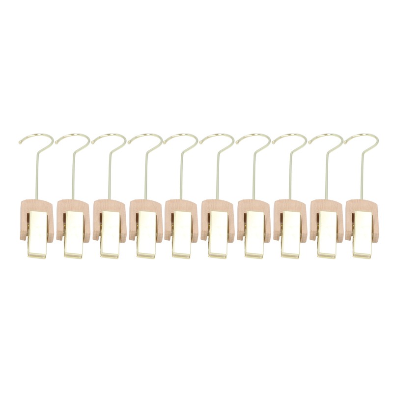 Laundry Hooks Clip Industrial Solid Wood Rotary Multifunctional Hanging Hooks