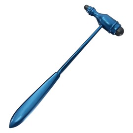 DocCheck Trömner Reflex Hammer "Klopp" - Metal Handle, Neurological Grip Tip for Stretching and Skin Reflexes, Heavy Hammer Head, Easy Disinfection, Available in Various Colours (Black)