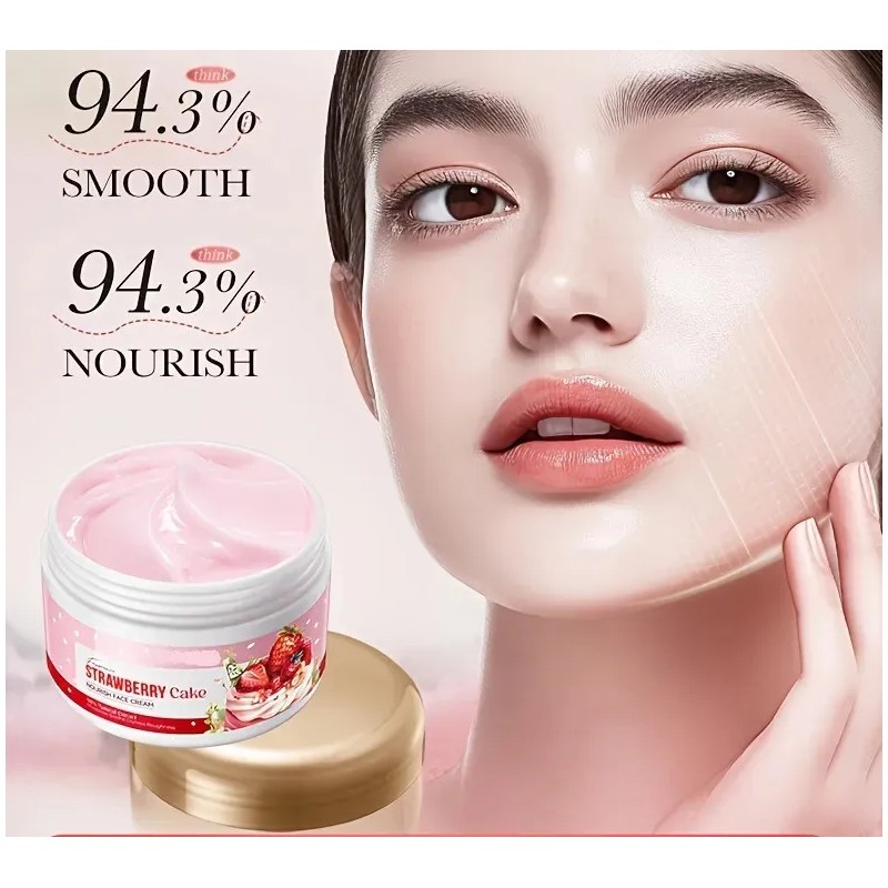 Crema Hidratante Nutritiva De 3 Fresas.