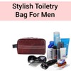 CRICKET-GIFTS Buffalo Leather Cricket Wash Bag Durable Toiletry Bag for