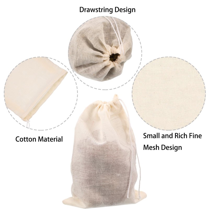 Boao 24 Pcs Spice Cooking Cheesecloth Bags for Straining Reusable