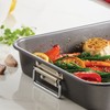 Farberware Bakeware Nonstick Steel Roaster with Flat Rack, 11-Inch x