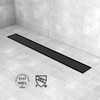 Elefloom Offset Linear Shower Drain, Black Shower Drain 36 inch
