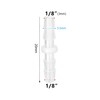 Quickun Plastic Hose Barb Fitting, 1/8" x 1/8" Barbed Splicer
