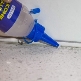 BAZIC Silicone Glue 3.38 Oz. (100 mL), Waterproof Crack Resistant, Quick Repair for Glass Window Plastic Kitchen, 12-Pack