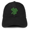 Trendy Apparel Shop Celtic Clover Embroidered 100% Cotton Adjustable Cap