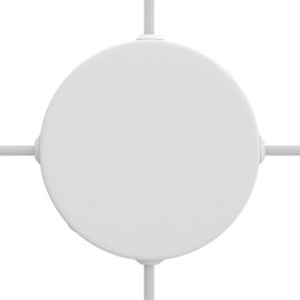 creative cables - Metal Cylindrical 4 Side Hole Lamp Canopy Kit (Connection System) - Matt White