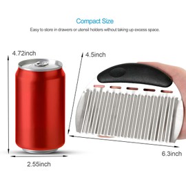 2PCS Large Crinkle Cutters, Heavy Duty Stainless Steel Crinkle Cutter with Ergonomic Non-Slip Handle, Professional Wavy Cutter for Veggies, Potatoes, Carrots, Cucumbers