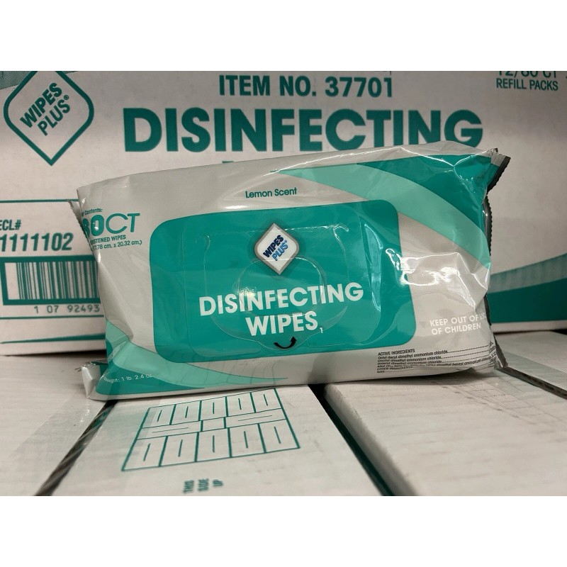 Wipes Plus Disinfecting Wipes 12pk 80ct Box FREE USA SHIPPING