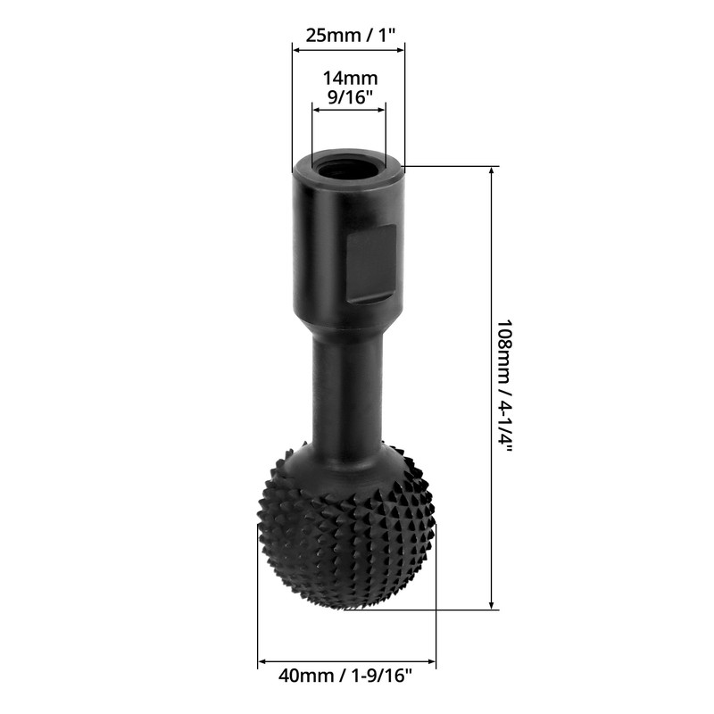 QWORK® Wood Carving Ball Mill Spherical Wood Carving Tools Carbon