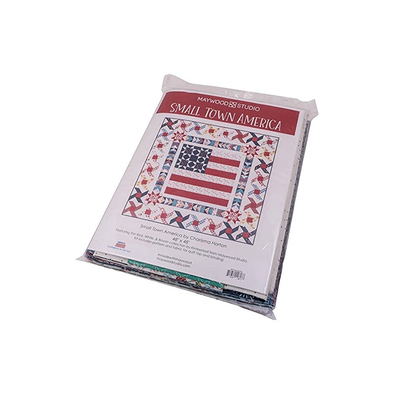 KimberBell Red, White & Bloom Small Town America Quilt Kit