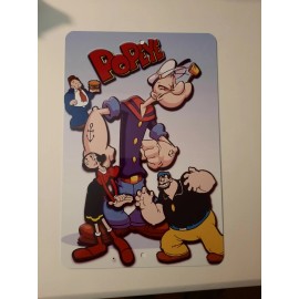 Popeye the Sailor Man Classic Cartoon 8x12 Metal Wall Sign