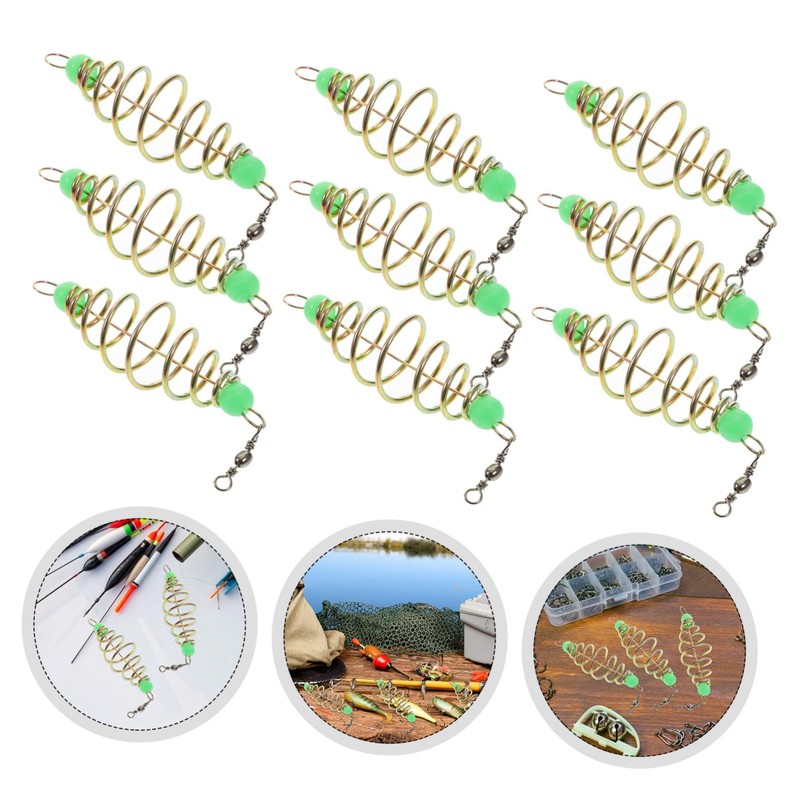 SUPVOX 36 PCS Luminous Fishing Bait Trap Cage Carbon Steel